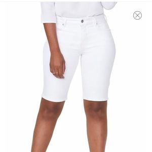 NYDJ Side Slit Denim White Shorts Size 2